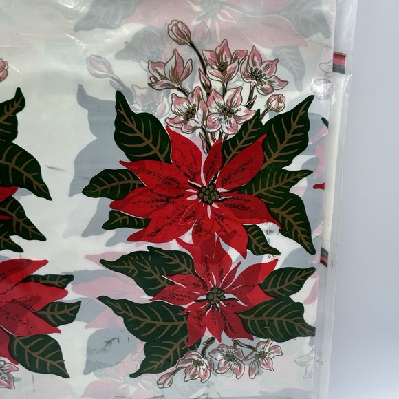 VTG New Swedish  Christmas Tablecloth 1980s Holiday 54x90 Plastic‎ Never Opened - Picture 5 of 7